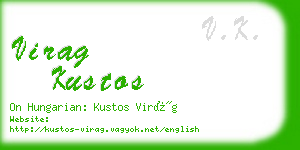 virag kustos business card